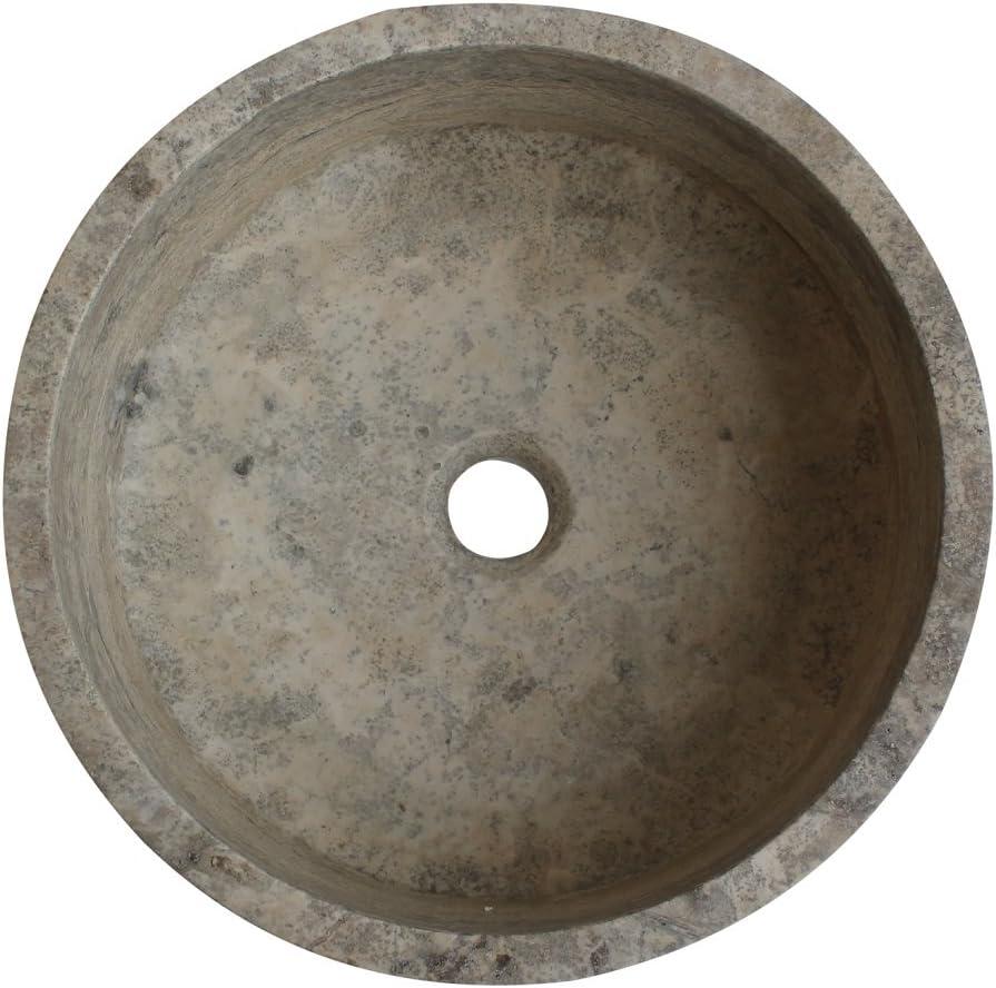 TashMart 16'' Stone Circular Bathroom Sink