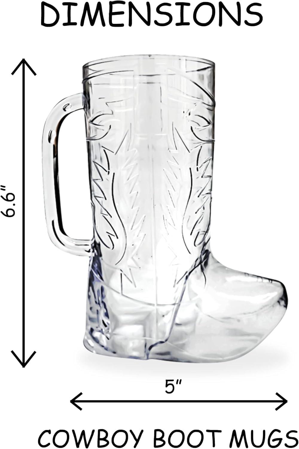 Beistle Plastic Cowboy Boot Mug - 17 Oz - Pack of 12