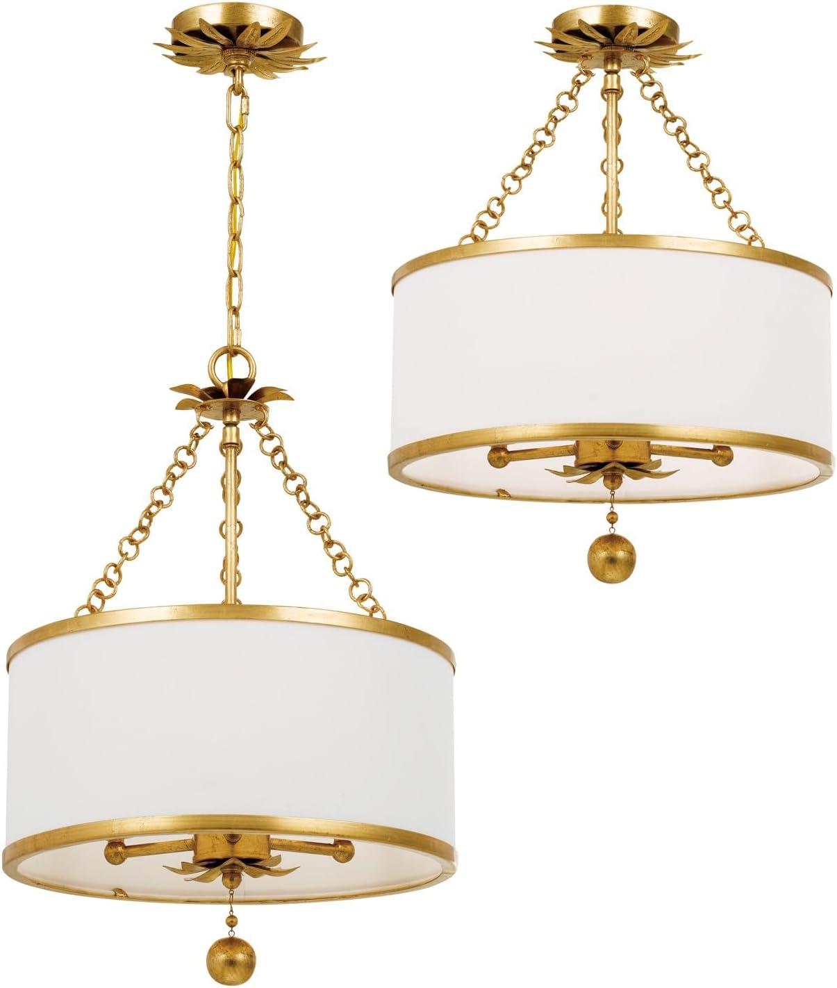 Crystorama Lighting Broche 3 - Light Chandelier in  Antique Gold