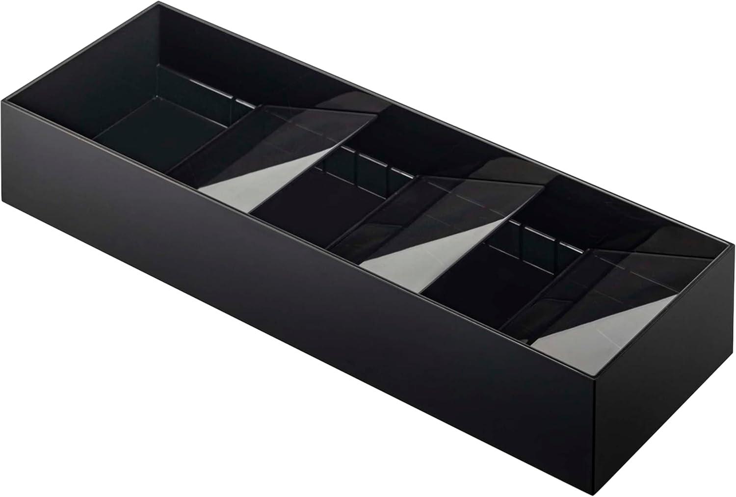 Yamazaki Home Cutlery Organizer - Three Styles, Black, ABS Plastic, Compact, Adjustable, No Assembly