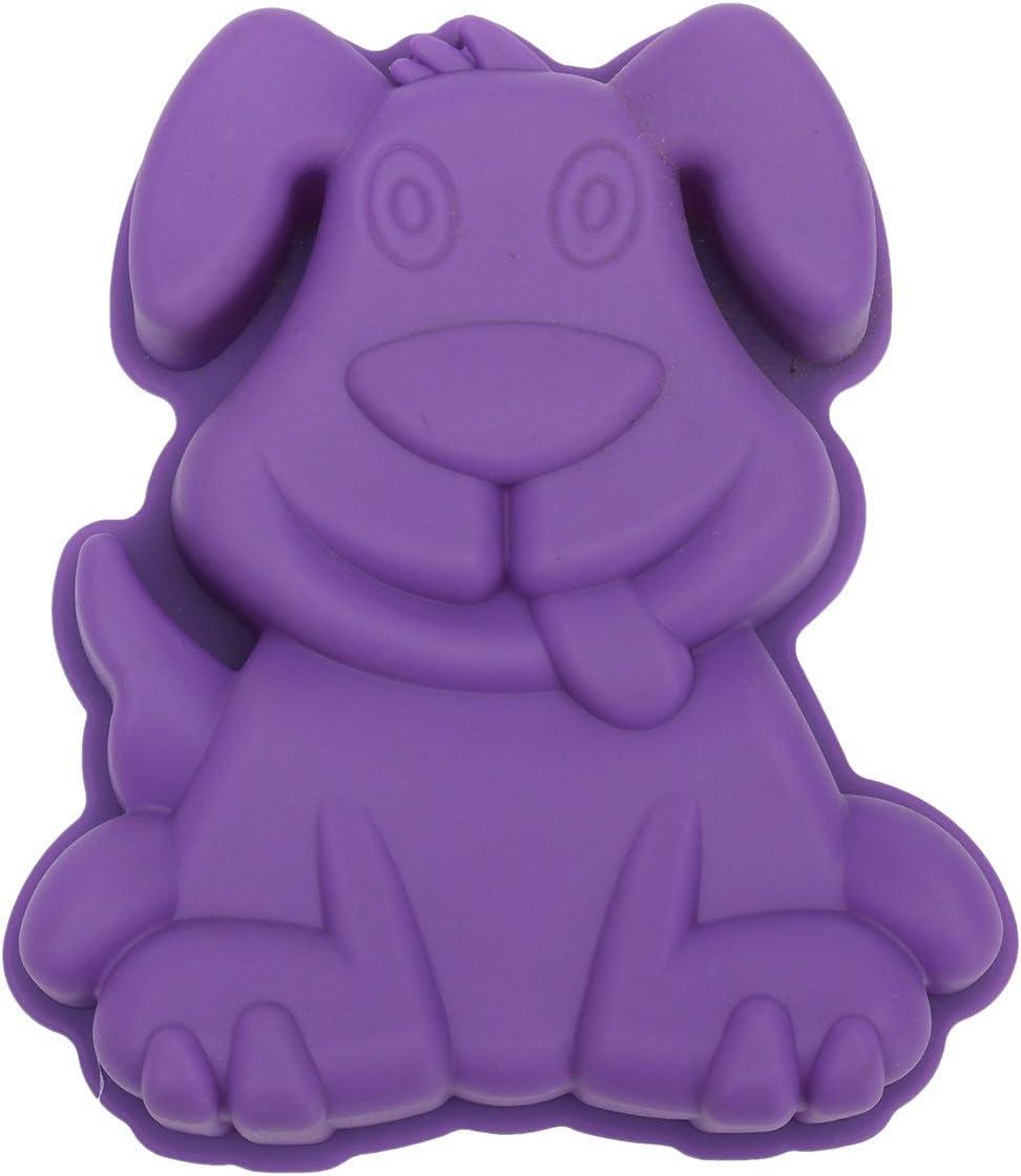 Dog Baking Mold Dog Non-stick Silicone Pan Mold for Cake, Muffin, Loaf, Bread, Toast, Mousse, Scone (Random Color)