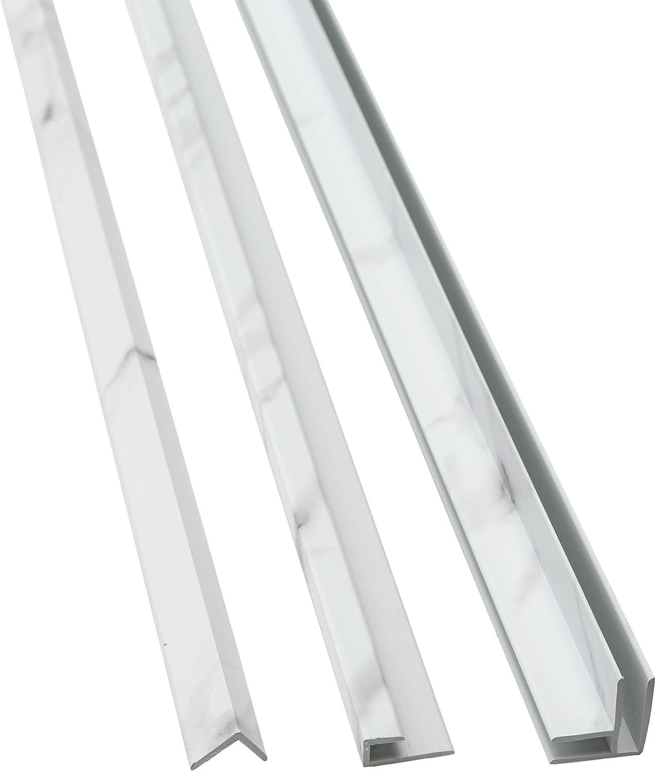 Palisade Palisade 78in x 60in x 32in Waterproof Vinyl Shower Surround Kit with Accessories in Urban Glacier