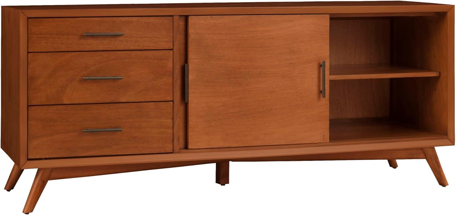 Alpine Furniture Flynn Large Wood TV Console in Acorn Brown