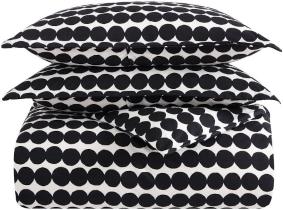 Marimekko Rasymatto Black Cotton Comforter Set & Reviews | Wayfair