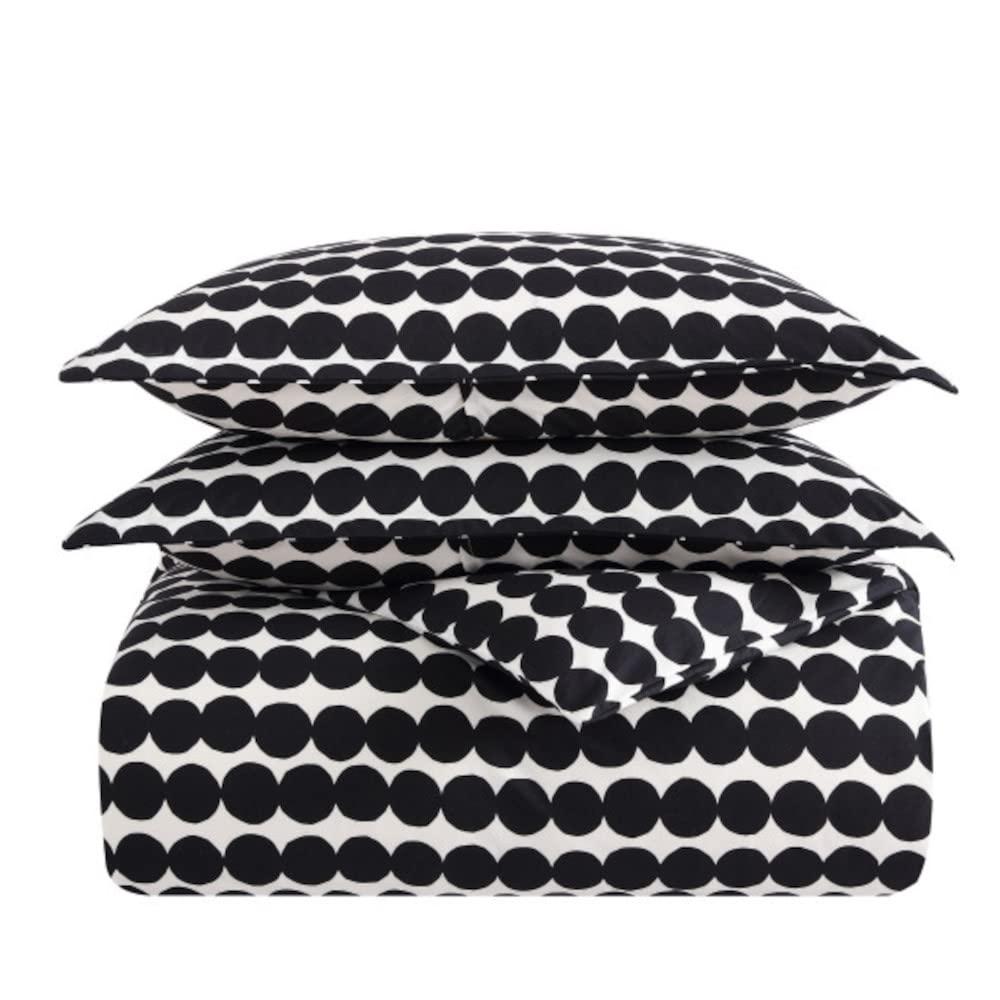 Marimekko Rasymatto Black Cotton Comforter Set & Reviews | Wayfair