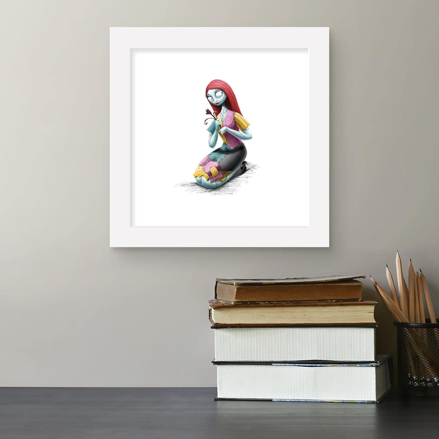 Gallery Pops Disney Tim Burton's The Nightmare Before Christmas - Sally Wall Art, White Framed Version, 12" x 12"