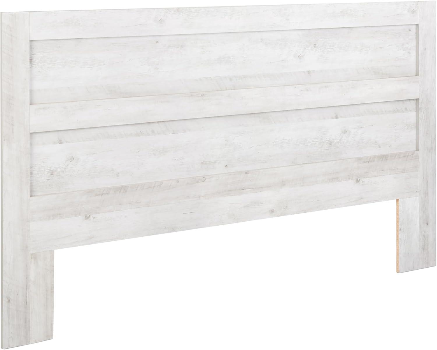 Prepac King Rustic Ridge Farmhouse Panel Headboard Washed White