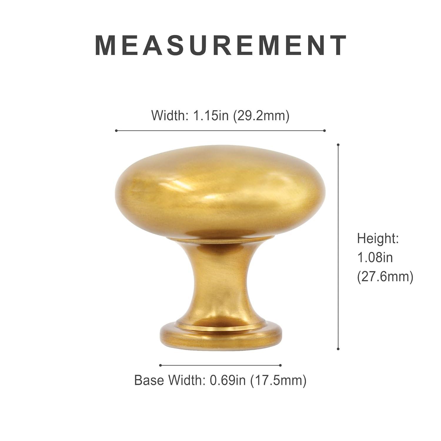 HESTIA HARDWARE Classic Collection  1 3/16" Diameter Round Knob Multipack (Set of 10)