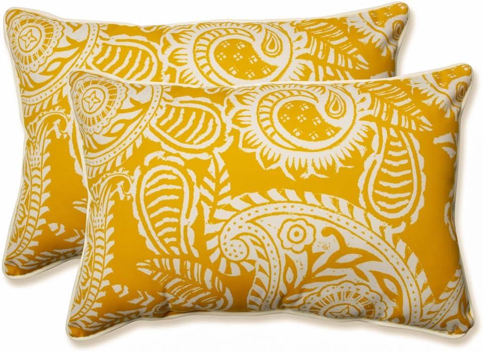 Pillow Perfect Addie Paisley Indoor/Outdoor Reversible Throw Pillow (Set of 2)