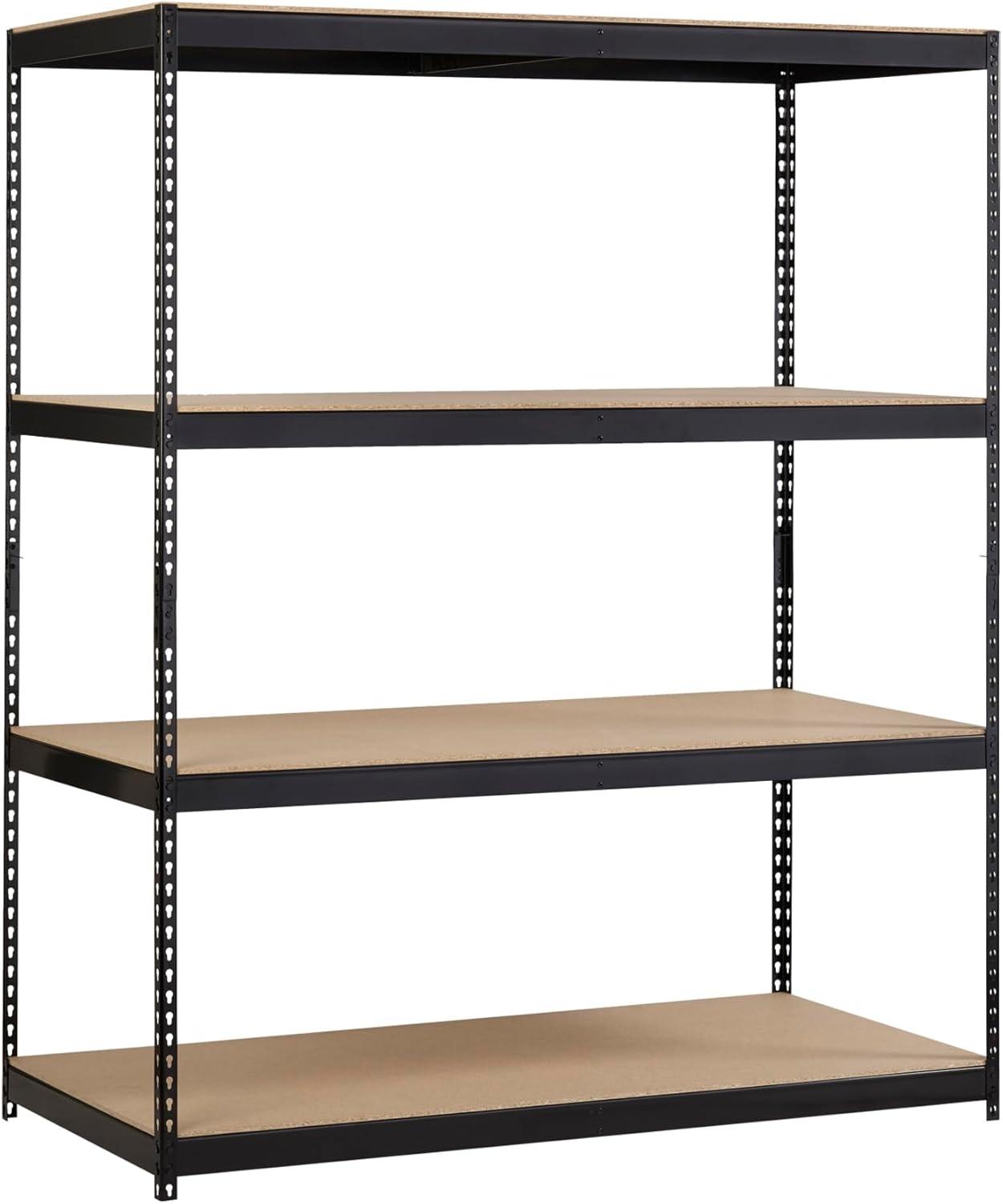 Lorell Boltless Black Steel Archival Storage Shelving