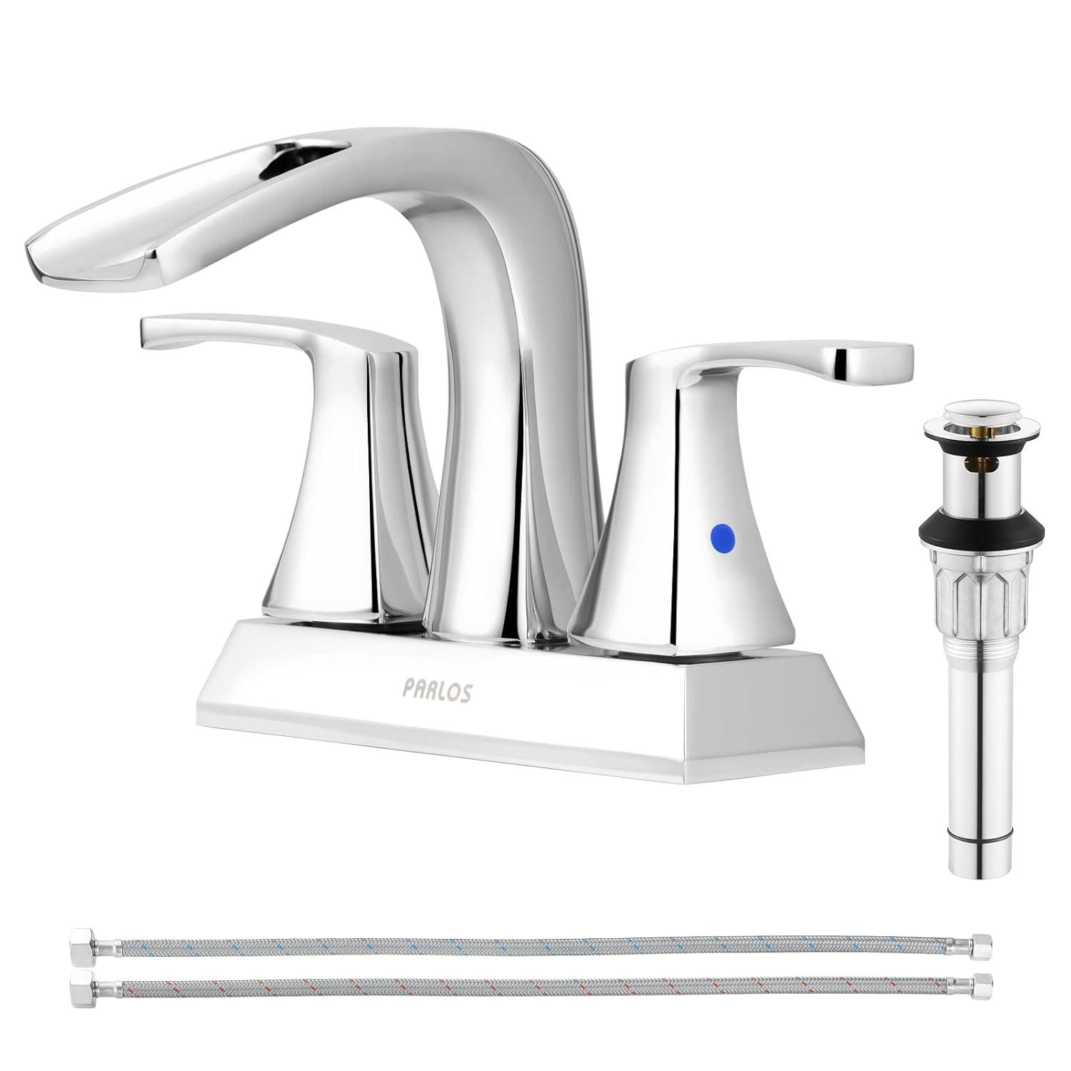 Doris Waterfall Centerset 2-handle Bathroom Faucet with Drain Assembly