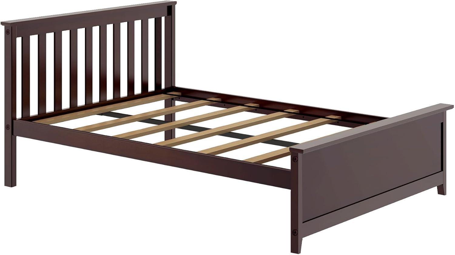 Plank+Beam Full Size Bed Frame with Headboard, Weight Capacity 400 lbs, No Box Spring Needed