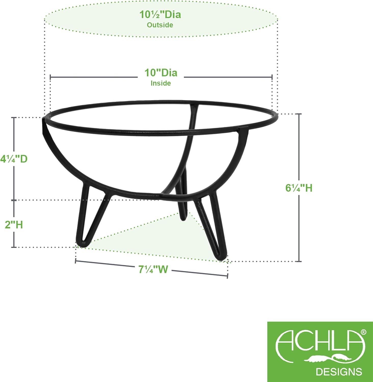 Black Iron Mid-Century Modern Weather Resistant Plant Stand