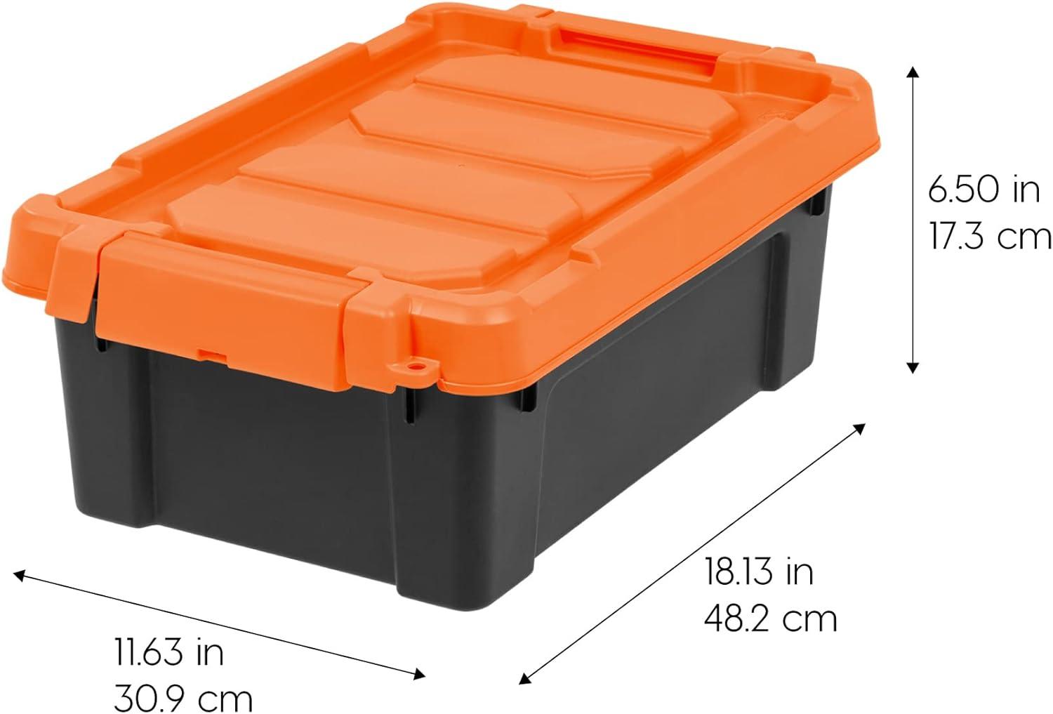 IRIS USA Lockable Heavy Duty Plastic Storage Bins Container with Lids and Secure Latching Buckles