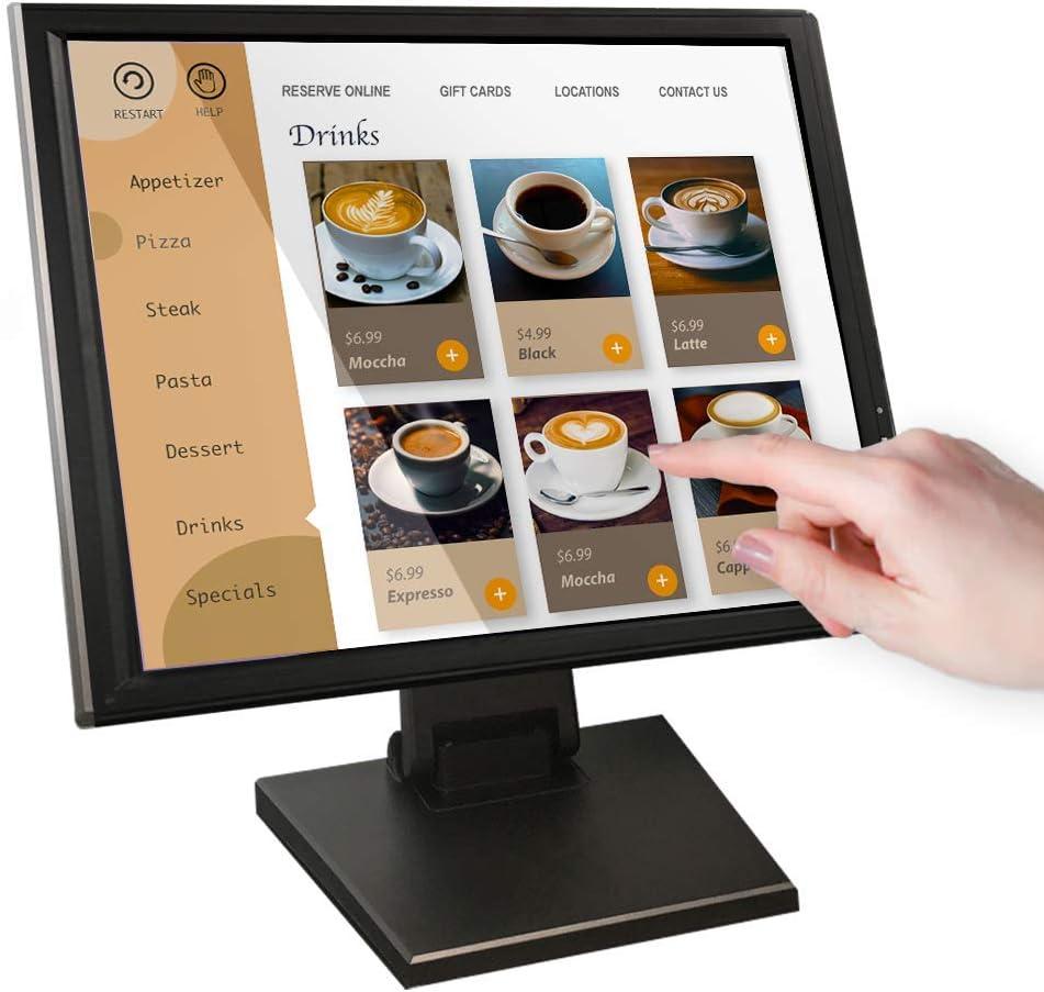 ANGEL POS 1006017 17-Inch POS TFT LCD TouchScreen Monitor, Black