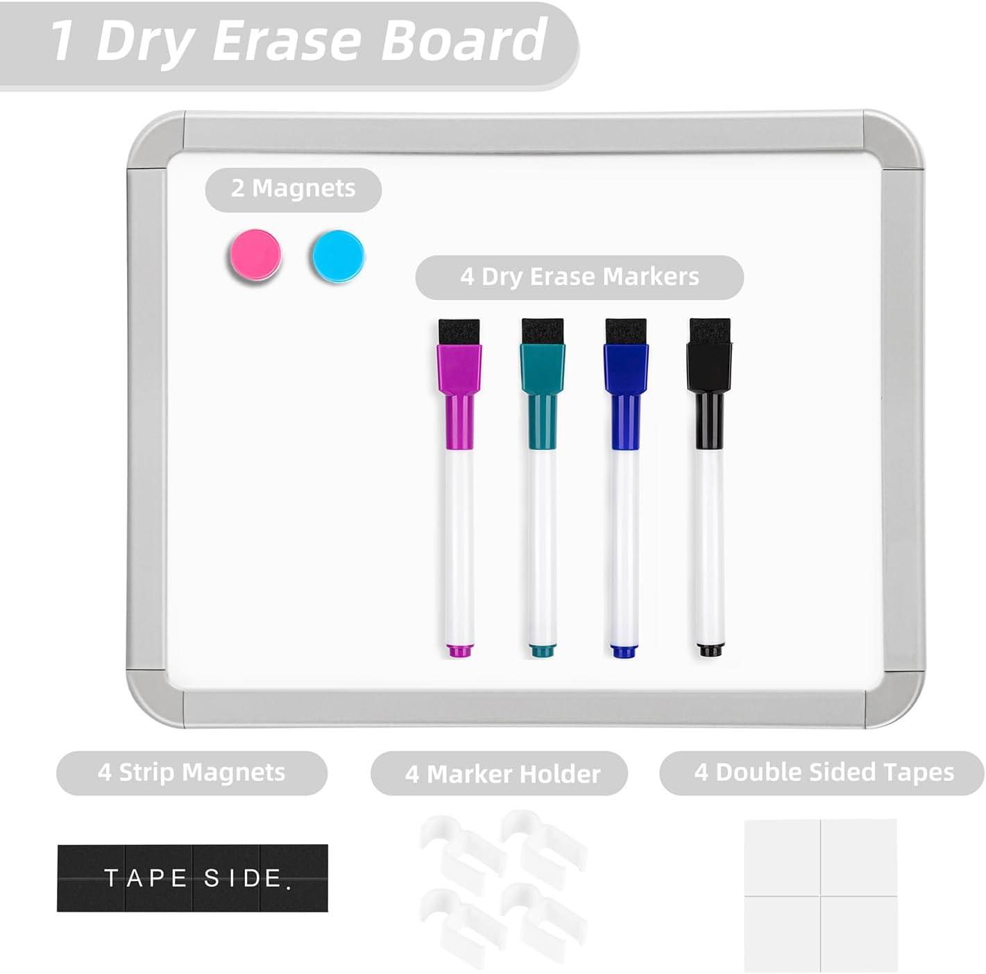 VUSIGN Small Dry Erase Whiteboard, 8.5 x 11 Inches White Board for Kids, Students, Fridge, Locker, Mini Dry Erase Board