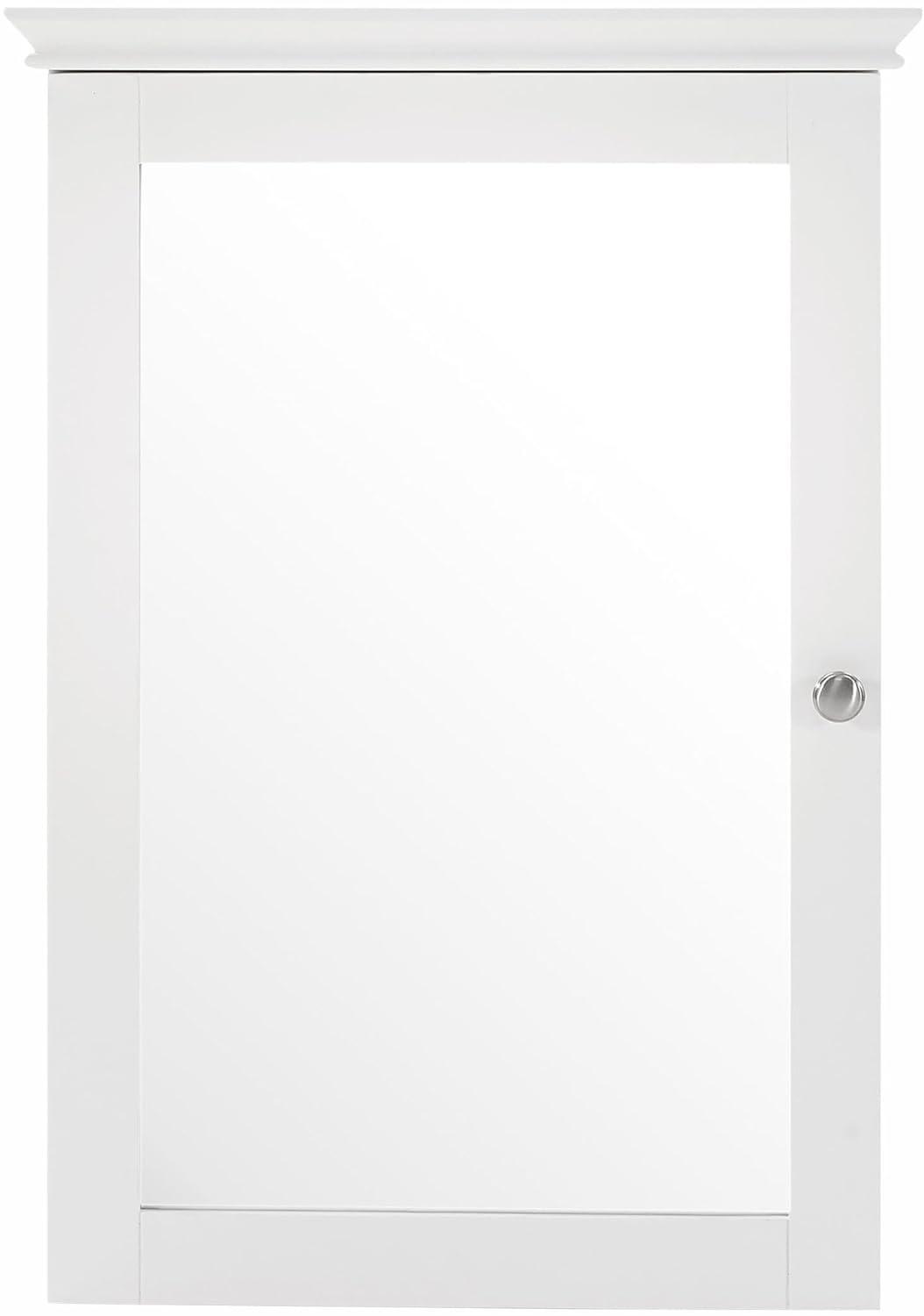 Crosley Lydia Wall Cabinet with Mirror White