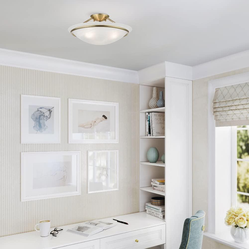 Livex Lighting Newburgh 3 - Light Semi-Flush Mount in Antique Brass