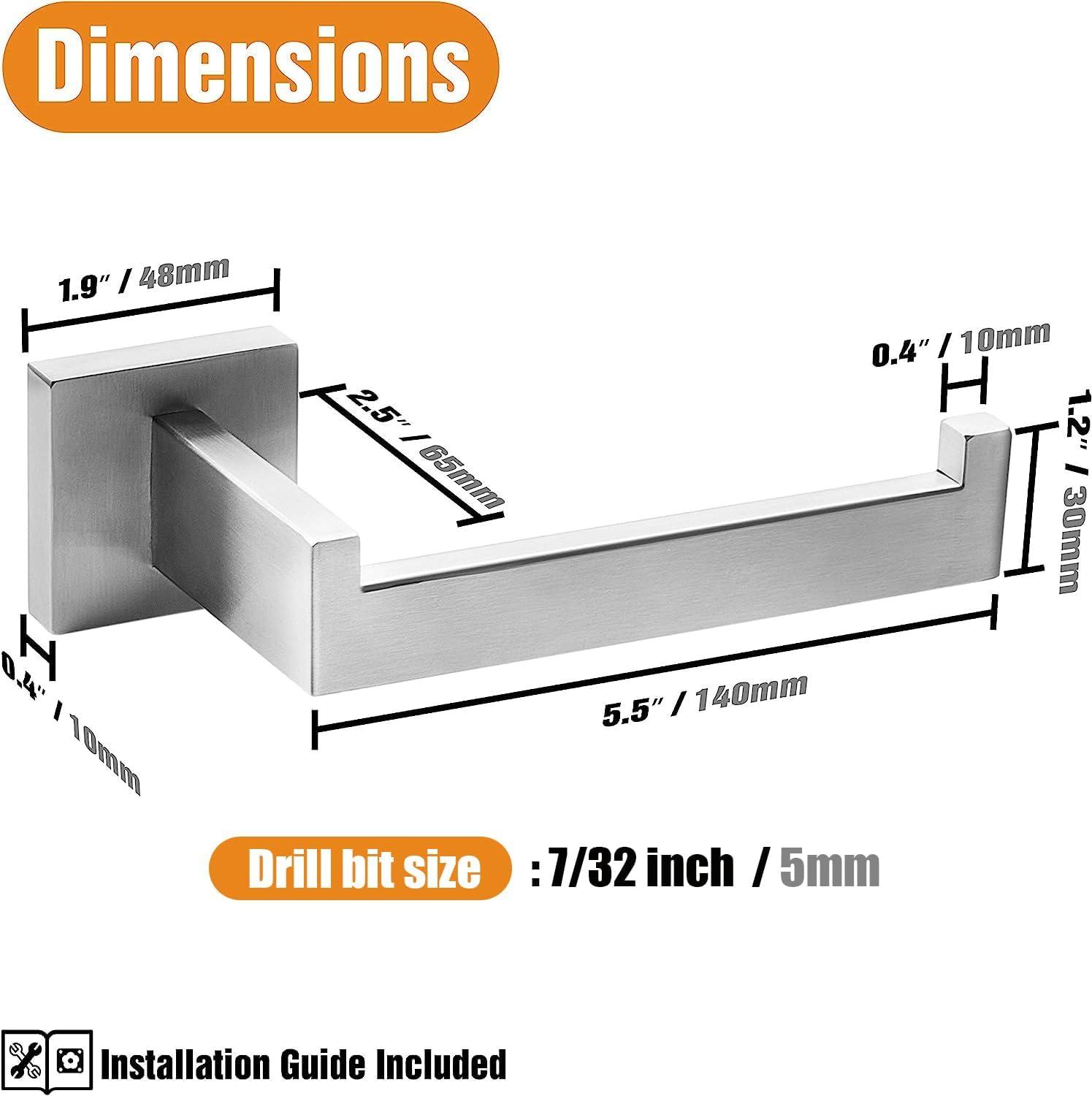 Brushed Nickel Stainless Steel Wall Mounted Toilet Paper Holder