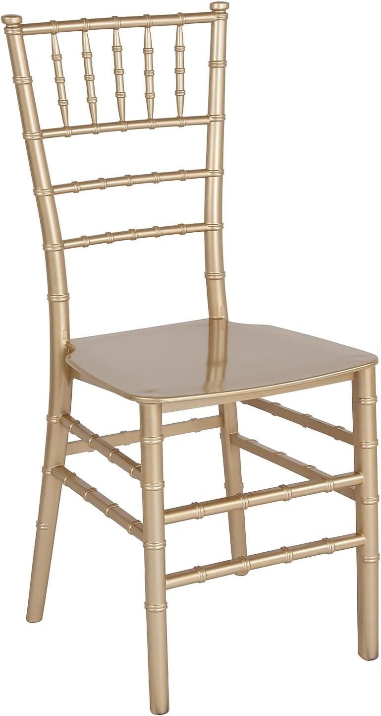 Elegant Gold Resin Chiavari Stackable Chair for Events