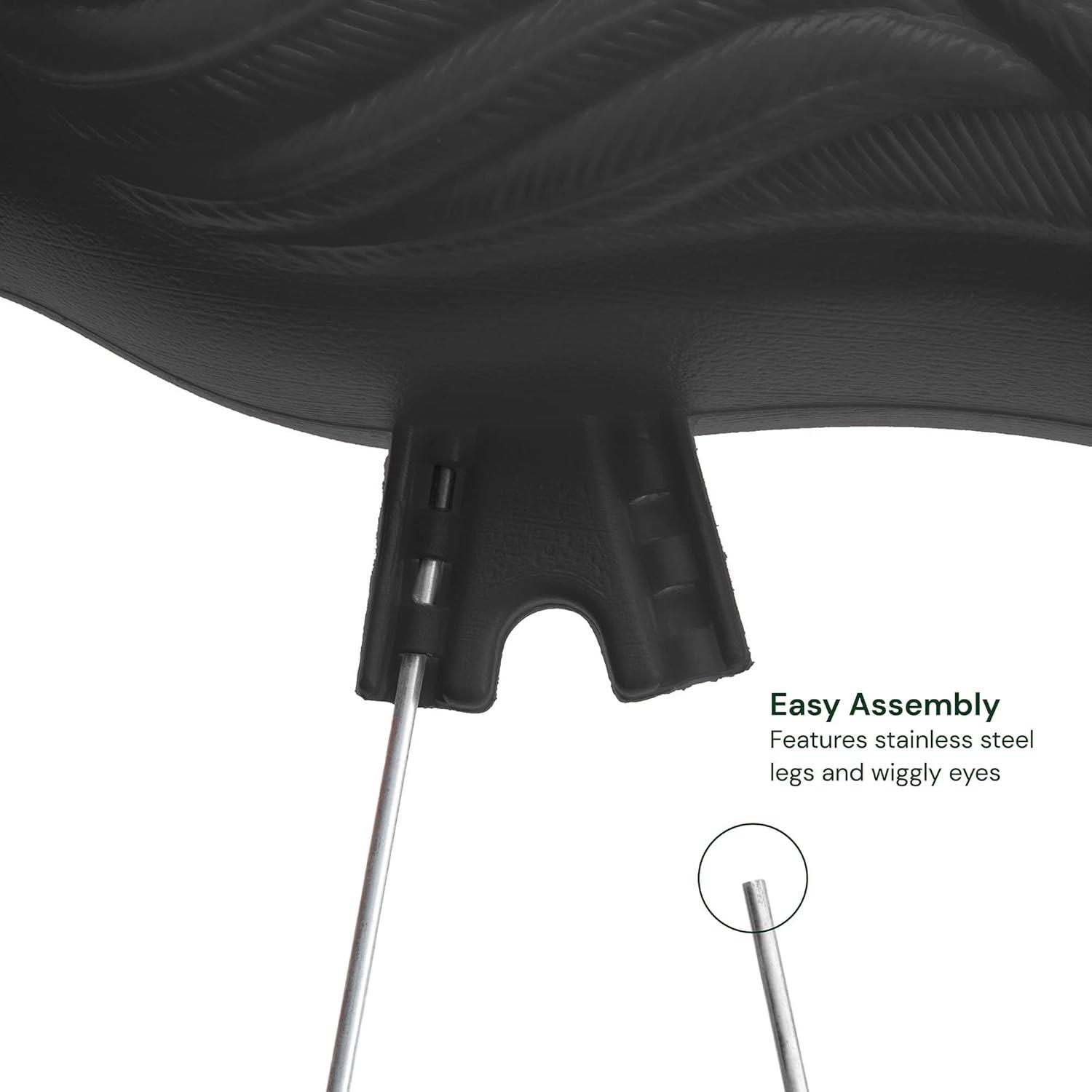 Bloem Spooky Indoor/Outdoor Black and Orange Halloween Flamingo Yard Decorations with Metal Stakes