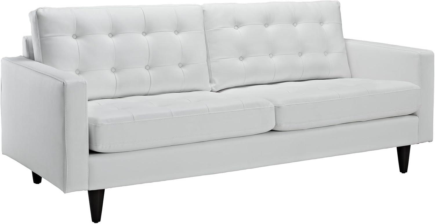 Modway Carson Carrington Eggedal Tufted Bonded Leather Sofa