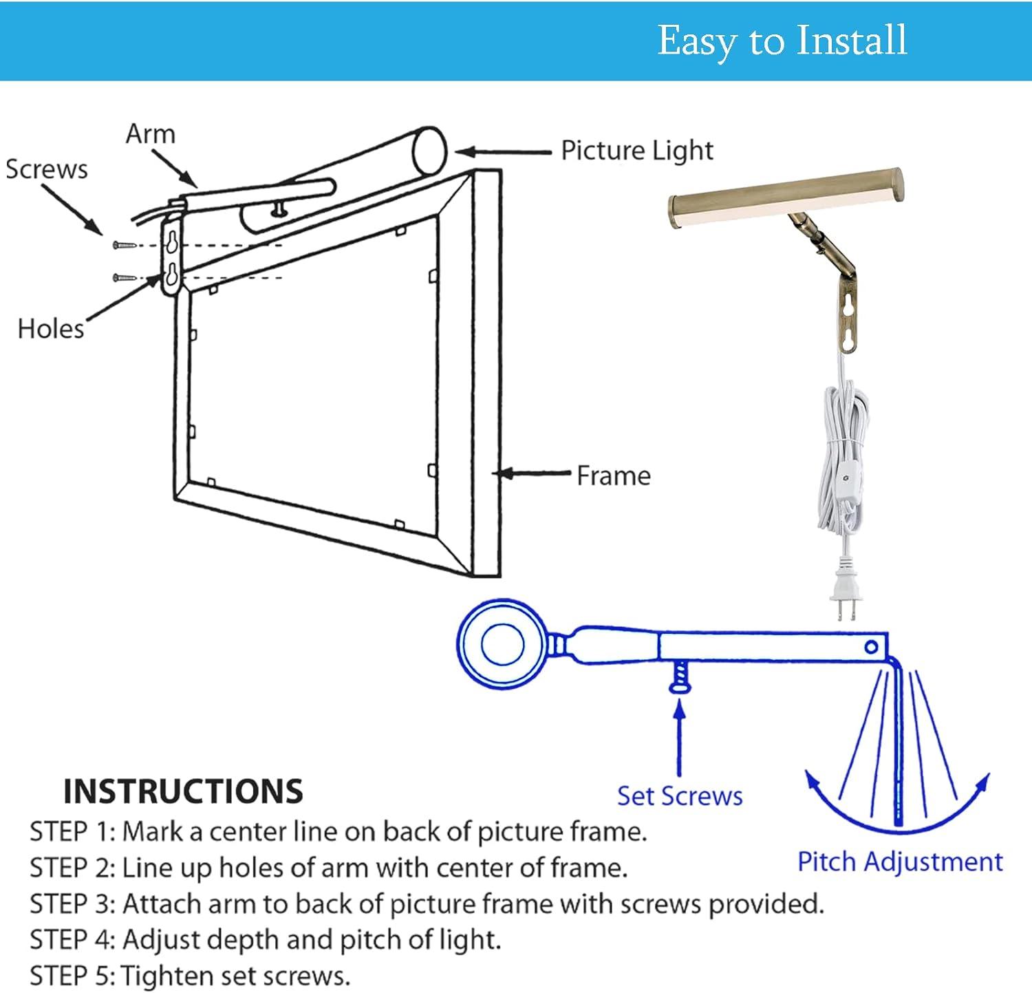 Westinghouse 7501400 17" Wide Led Picture Light - Brass
