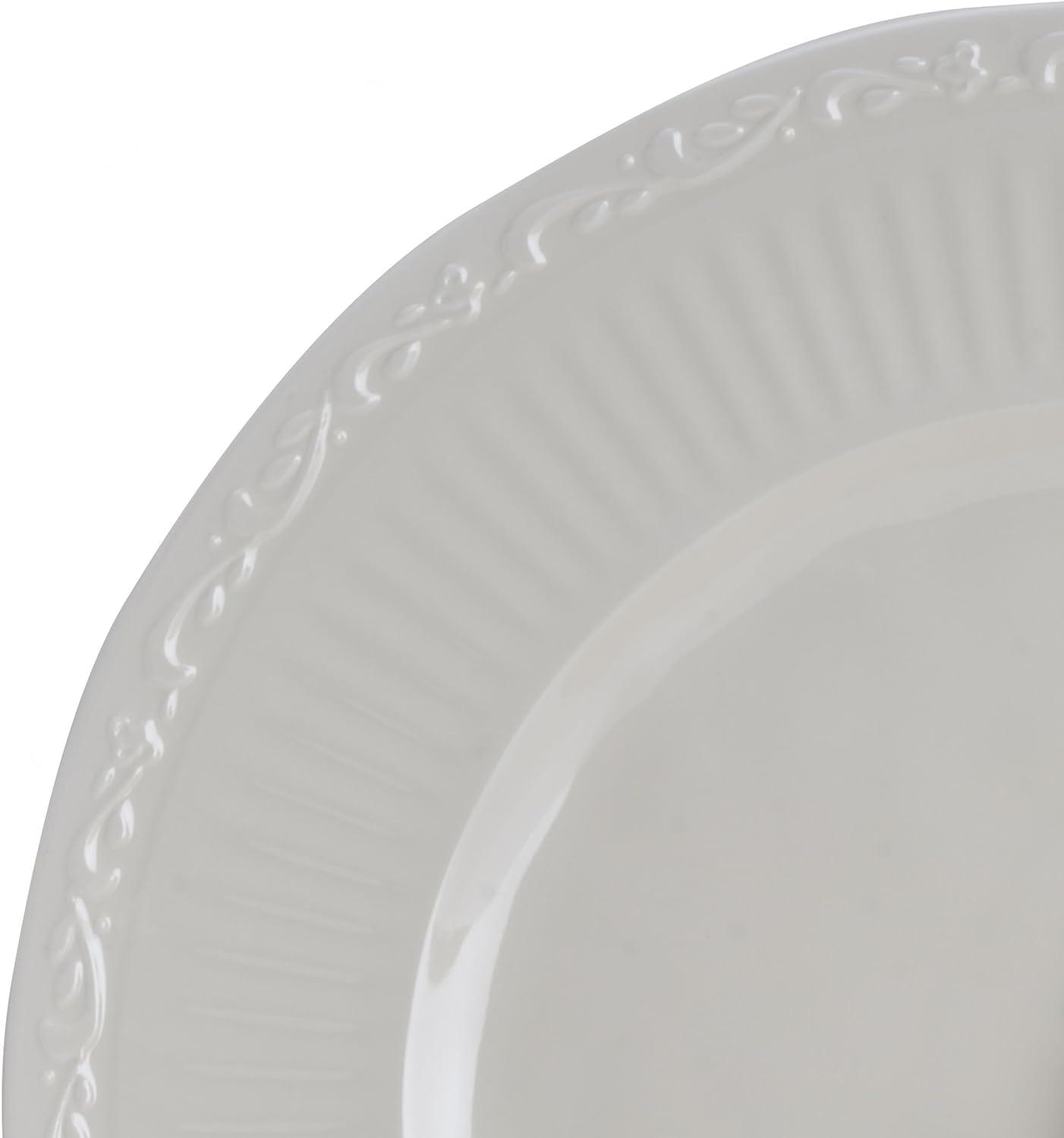 Cream Melamine 12-Piece Dinnerware Set, Service for 4