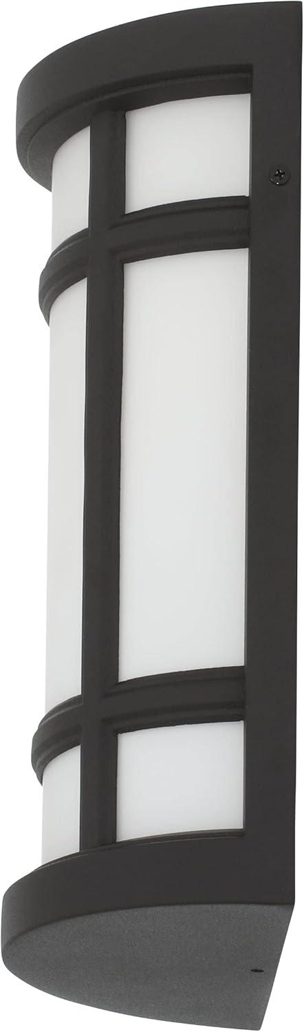 Matte Black Opal Glass 13" Wall Sconce