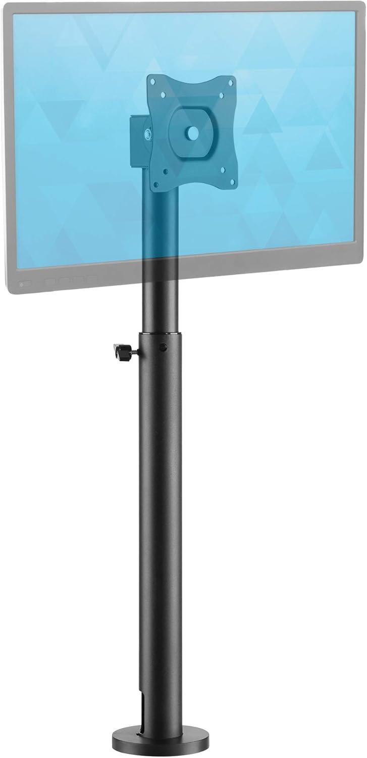 Mount-It! Point-of-Sale Register Stand for Checkout Stations and Screens with VESA Patterns | Height Adjustable Pole with Bolt-Down Base