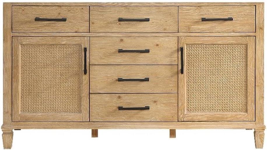Altair Solana 59.2" Double Bathroom Vanity Base Only in Weathered Fir