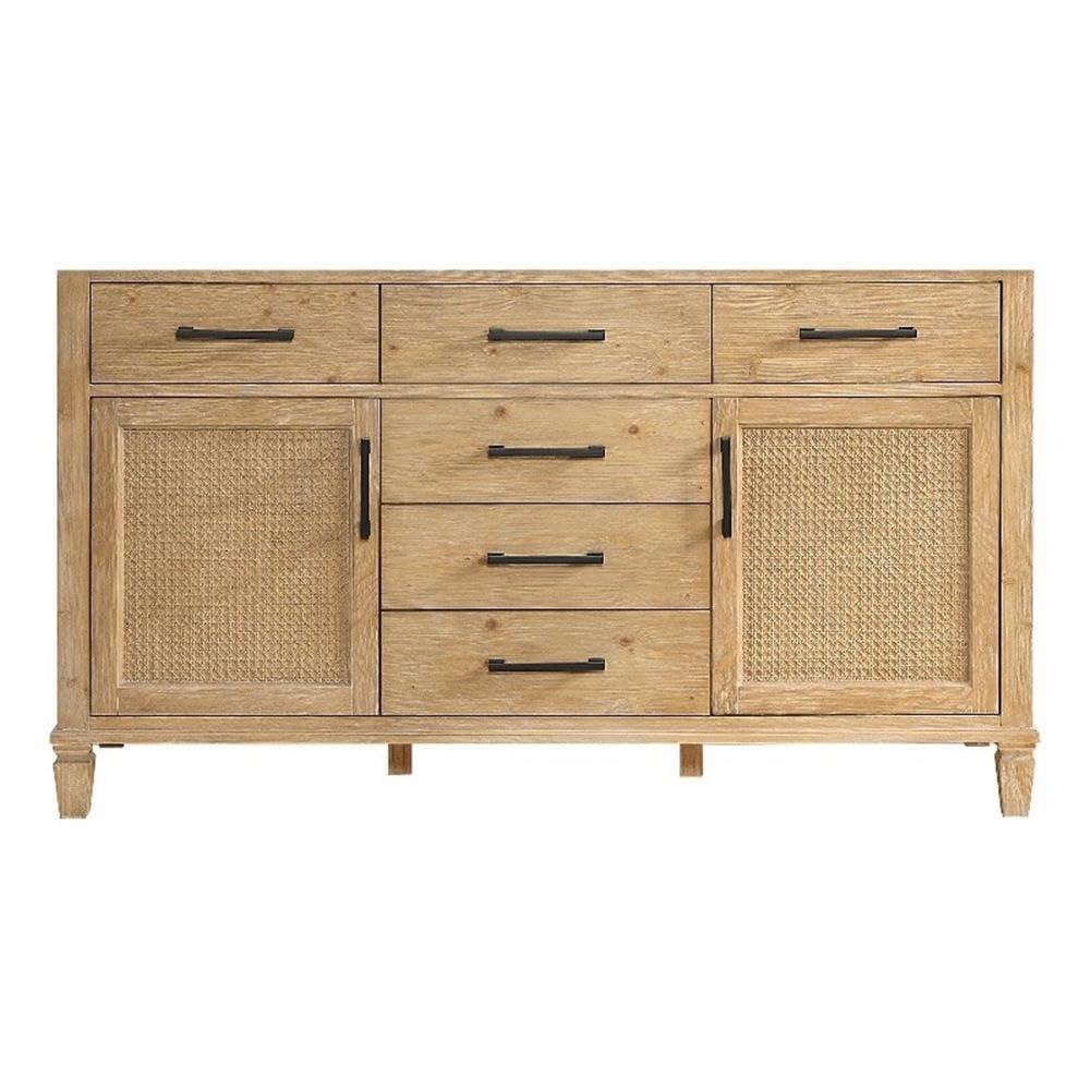 Altair Solana 59.2" Double Bathroom Vanity Base Only in Weathered Fir
