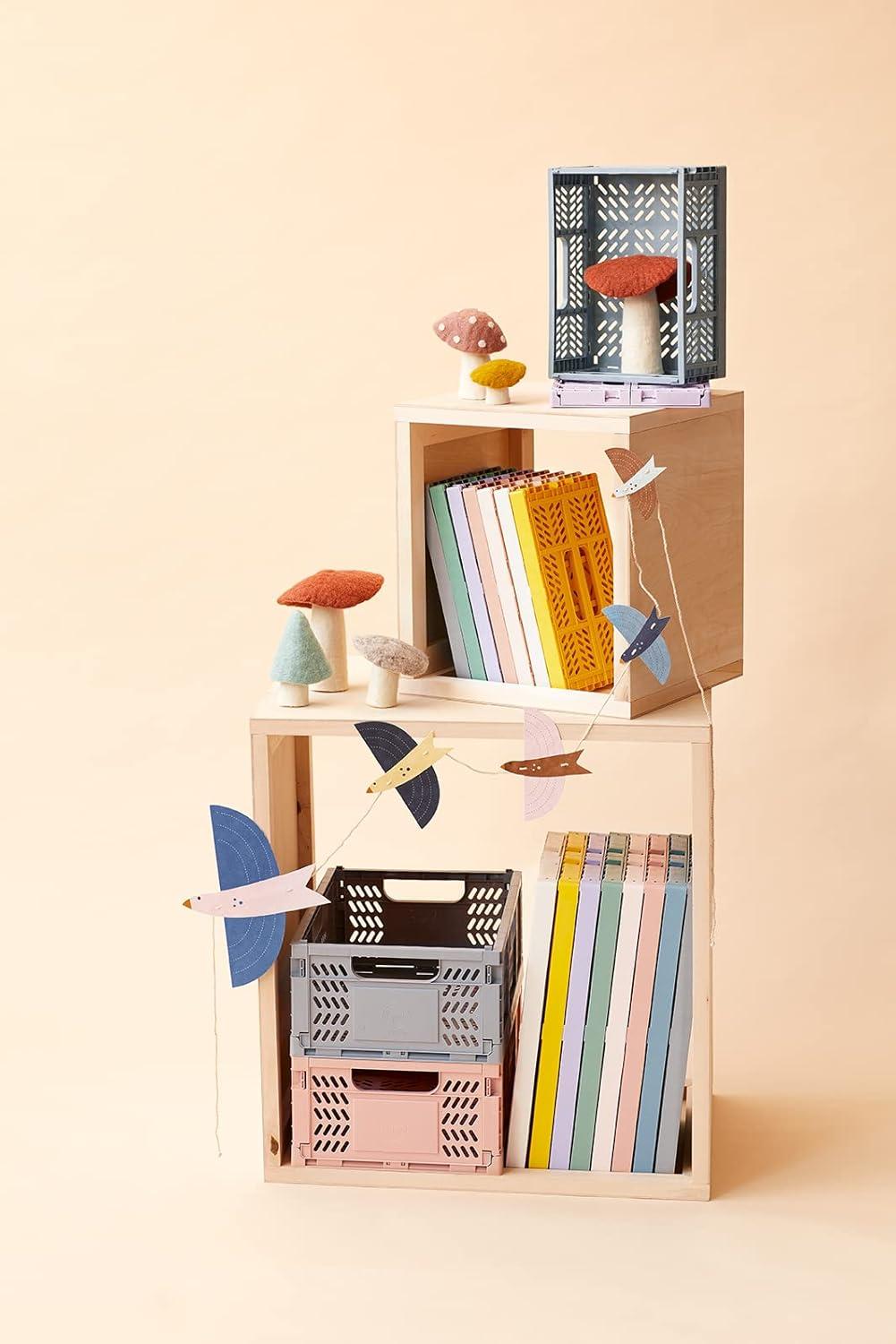 3 Sprouts 3 Sprouts - Recycled Plastic Crates - Pack of 2 - Sand