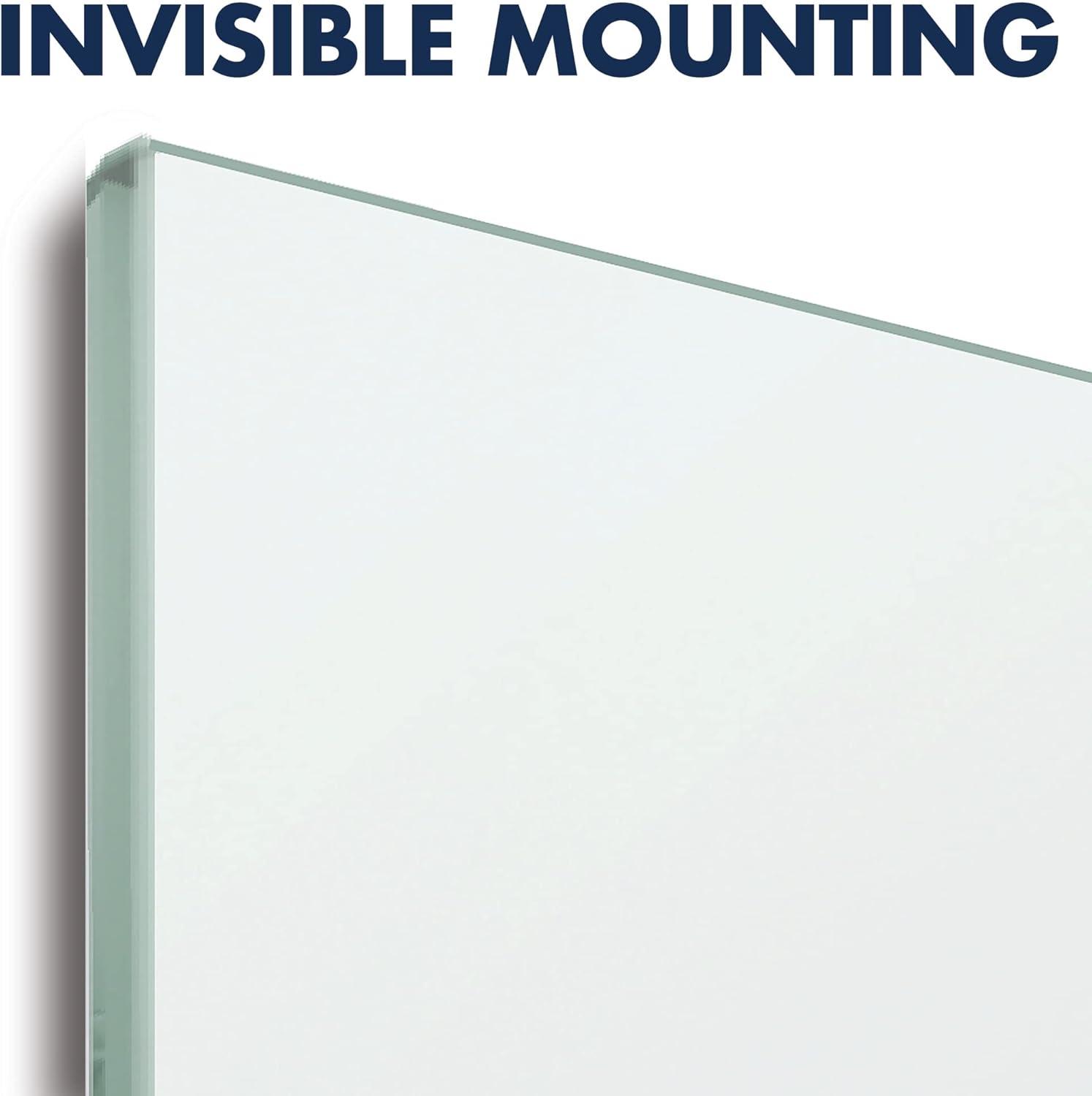 Quartet G5028IMW InvisaMount 50 x 28 Magnetic Glass Marker Board - White Surface