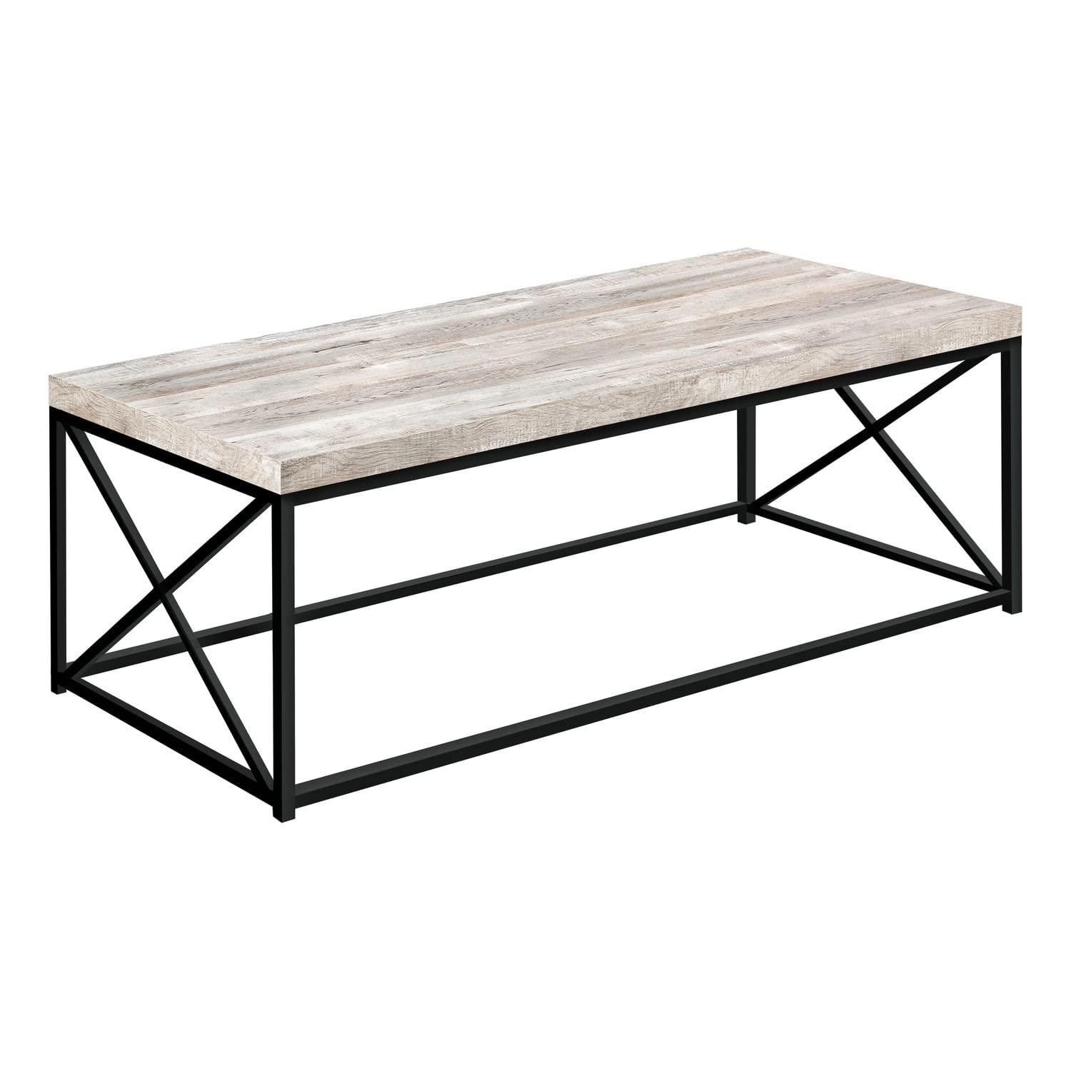 Monarch Specialties Coffee Table, Accent, Cocktail, Rectangular, Living Room, 44"L, Beige Laminate