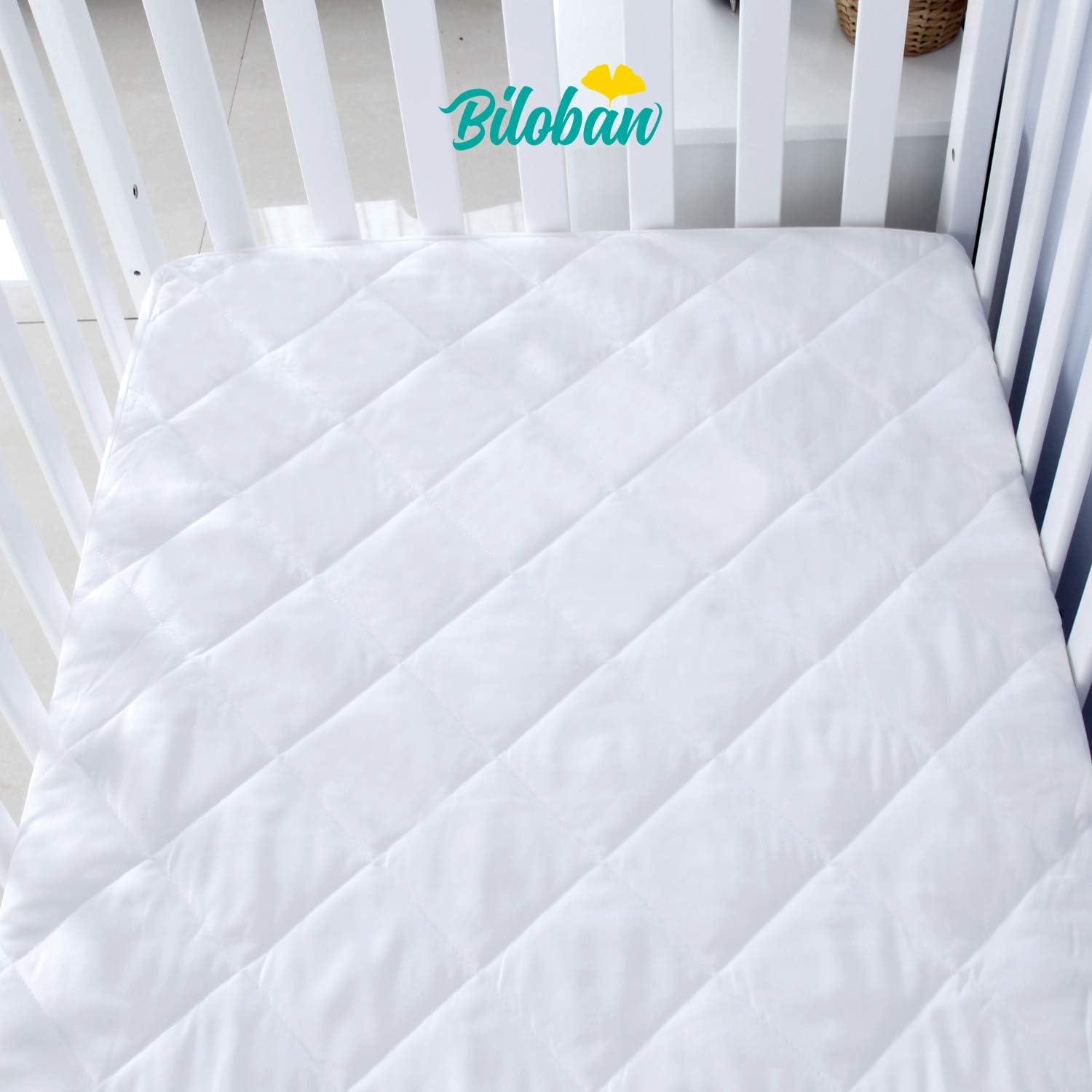 Biloban Waterproof Zippered Polyester Mattress Encasement, Crib Bed