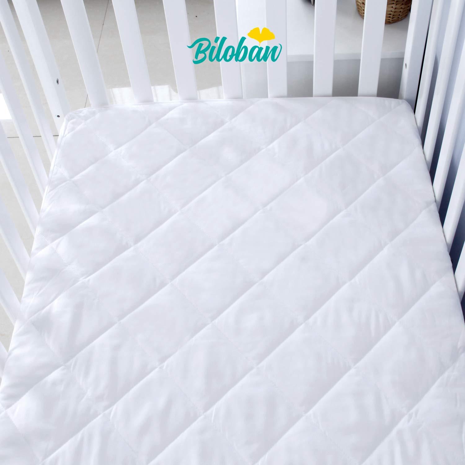 Biloban Waterproof Zippered Polyester Mattress Encasement, Crib Bed
