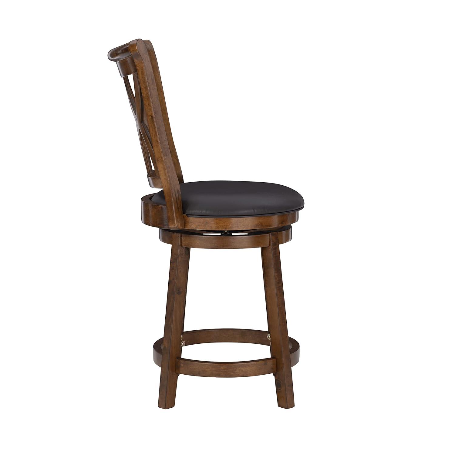 Powell Carmen Grande y Alto 24" Taburete Interior con Roble Rústico Giratorio