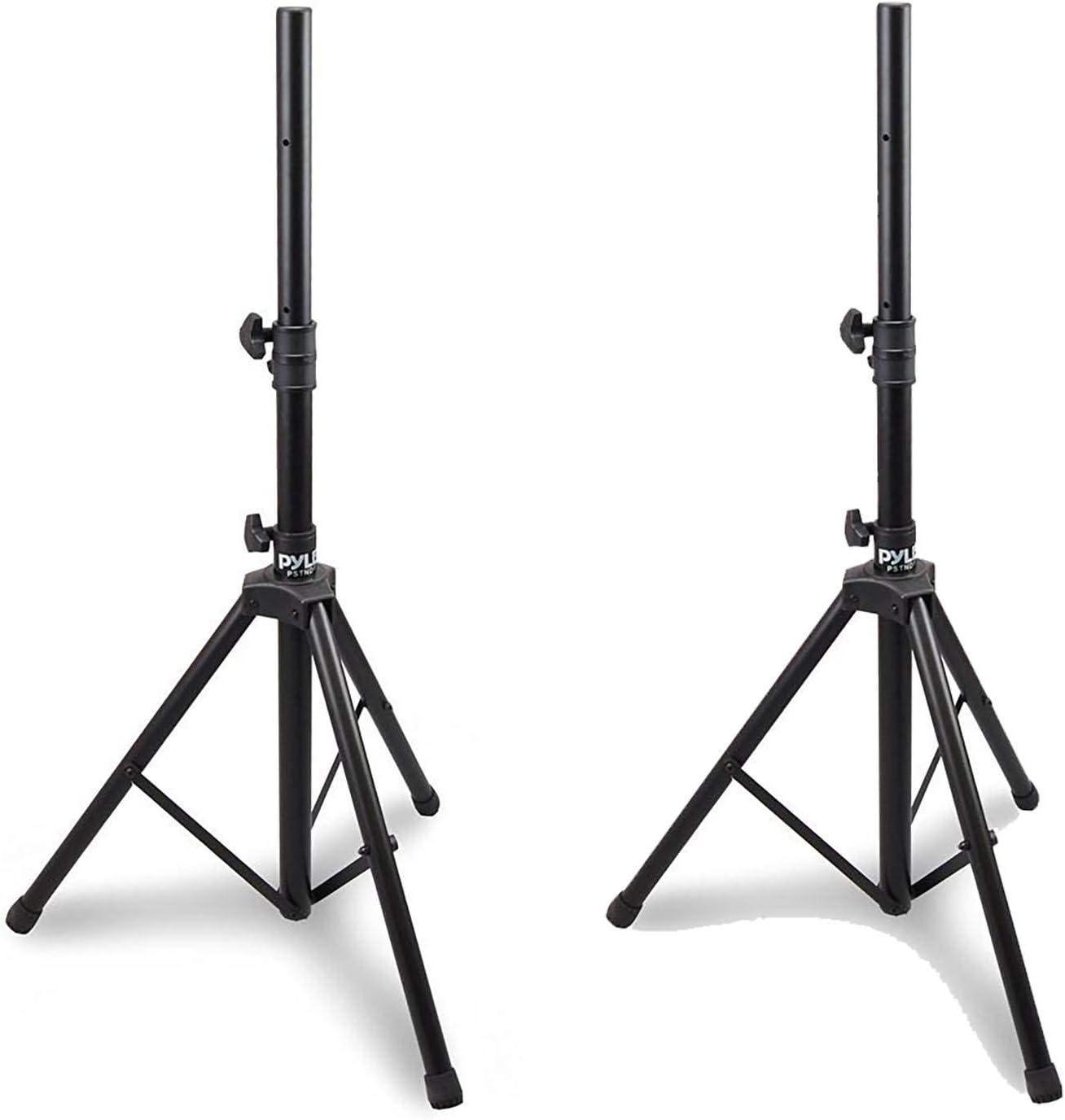 Pyle Pro Adjustable Extending Height Tripod Speaker Stand Holder Mount, 2-Pack