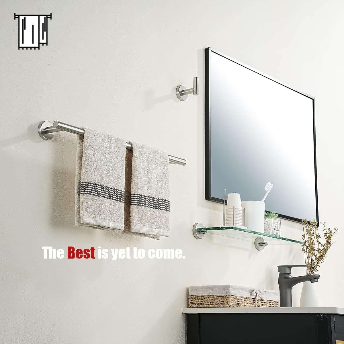 Brushed Stainless Steel 18-Inch Wall Mounted Towel Bar