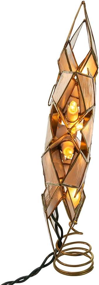 Kurt Adler 10-Light Capiz Clear Star Treetop