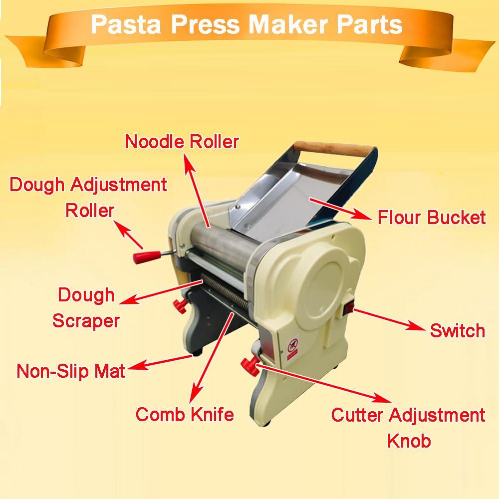 3mm Electric Pasta Press Maker Noodle Machine Automatic Noodle Making Machine with Round Knife 110V