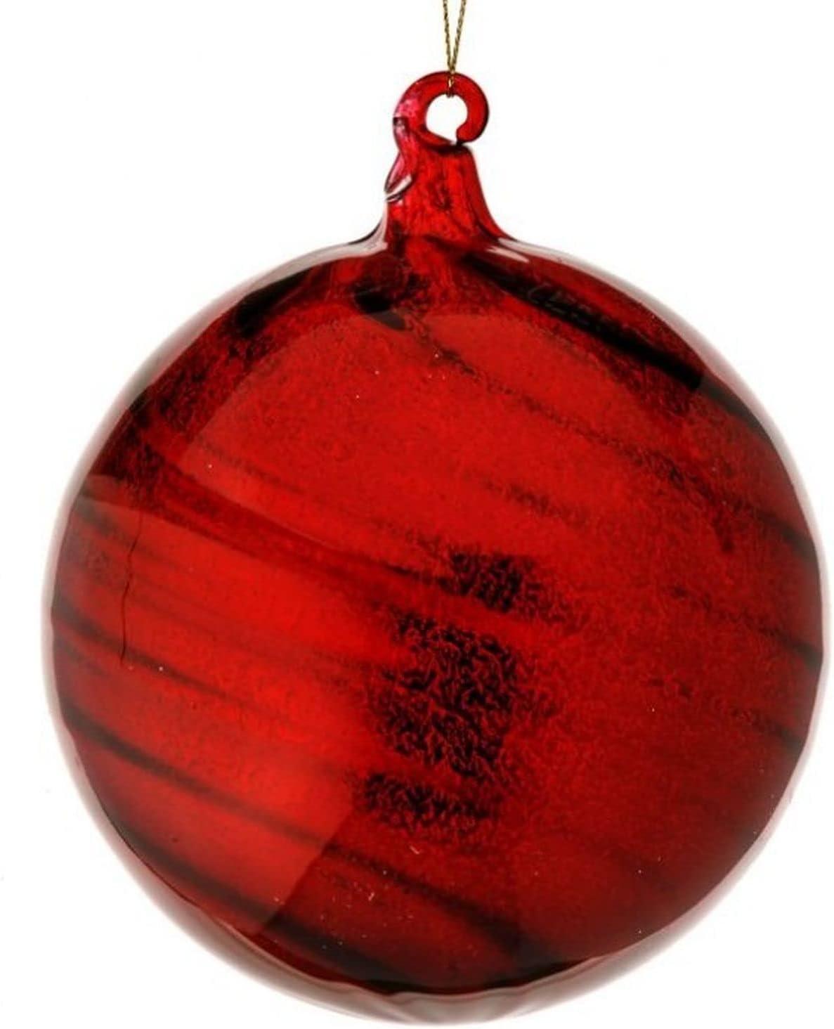 Elegant Red Spherical Glass Hanging Ornament