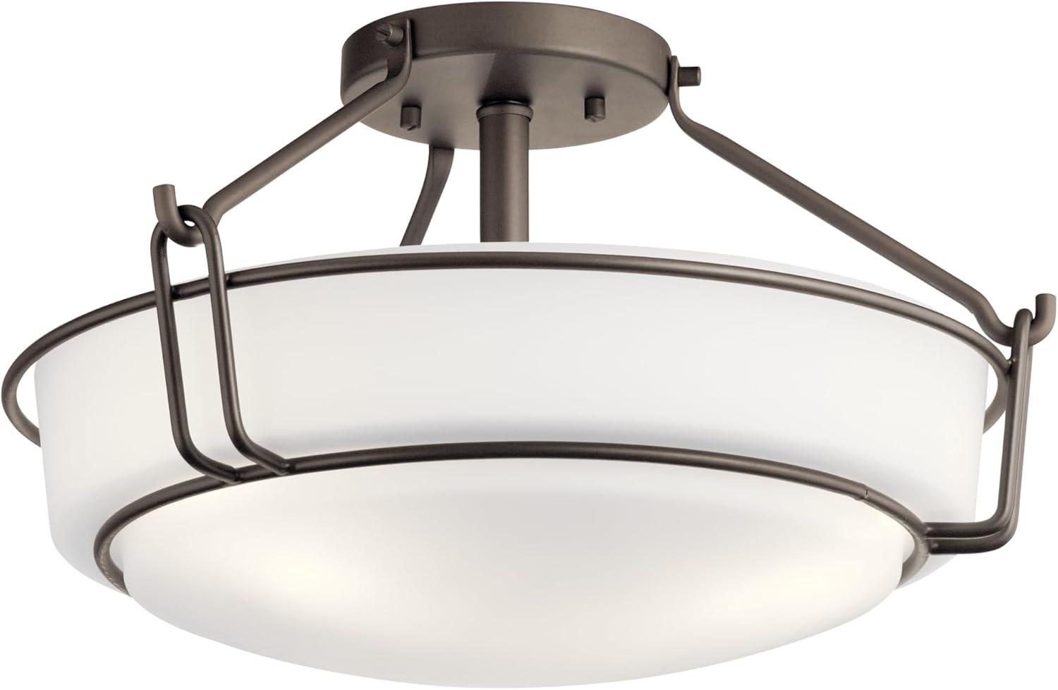 Kichler Lighting Alkire 3 - Light Semi-Flush Mount in  Olde Bronze
