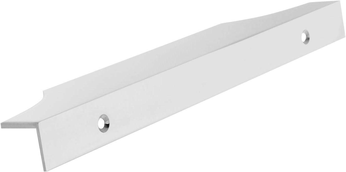 Polished Chrome Modern Cabinet Edge Pull with Mounting Hardware