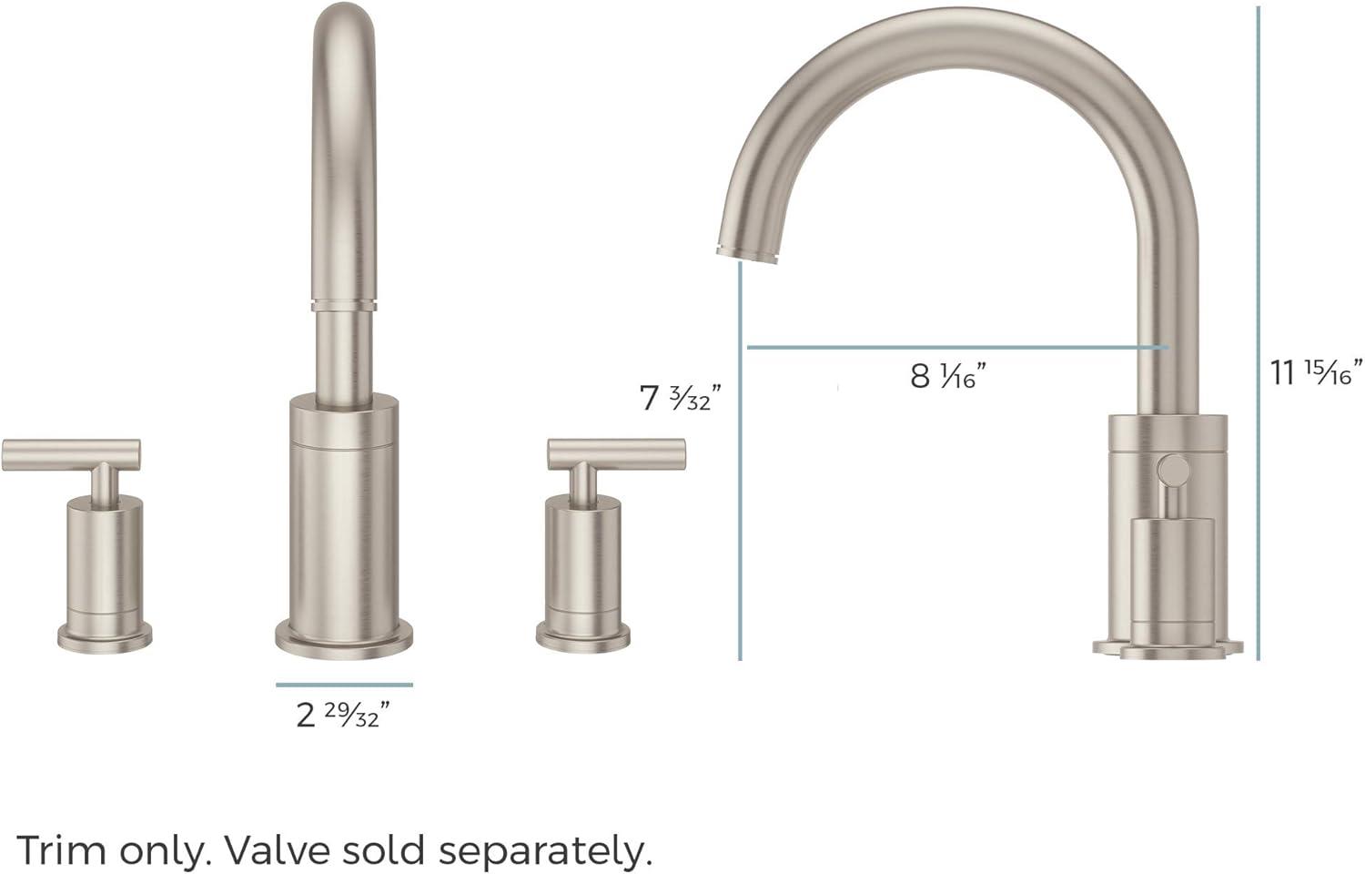 Contempra Double Handle Deck Mounted Roman Tub Faucet Trim