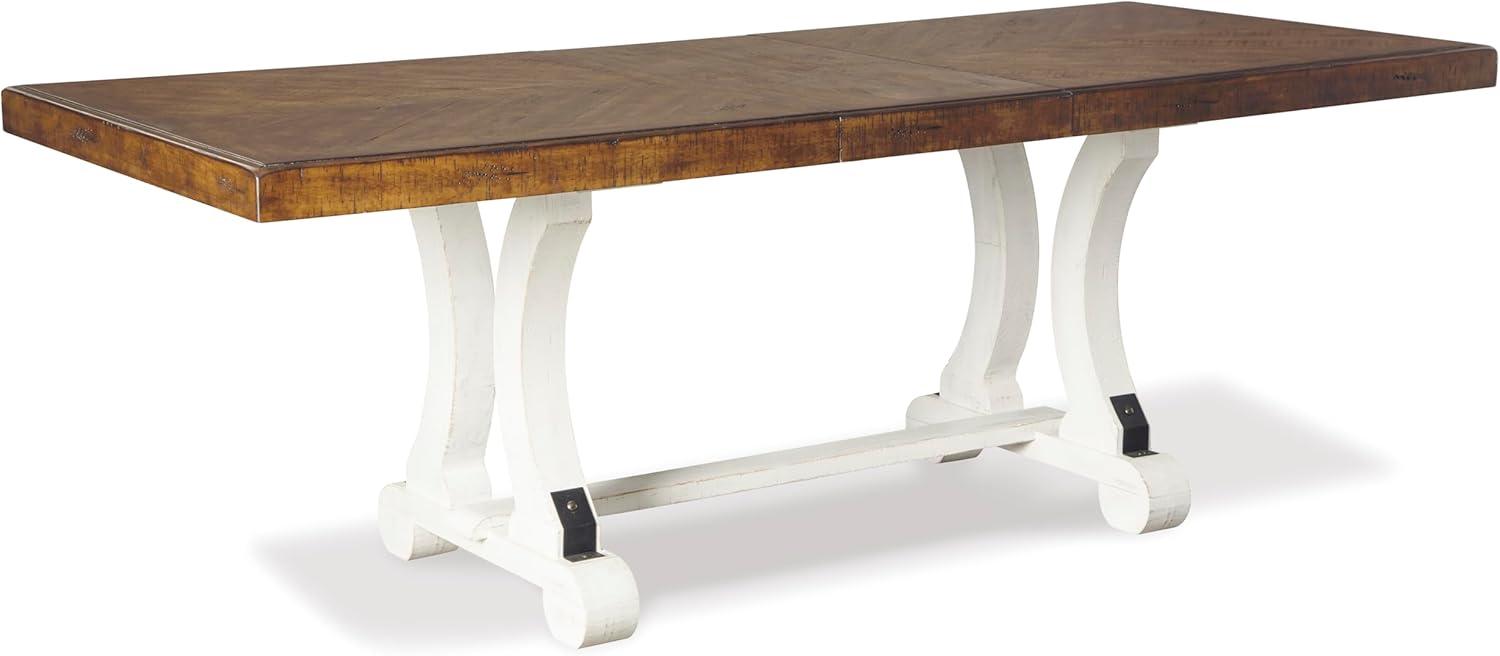 Signature Design By Ashley Casual Valebeck Counter Height Dining Table White/Brown
