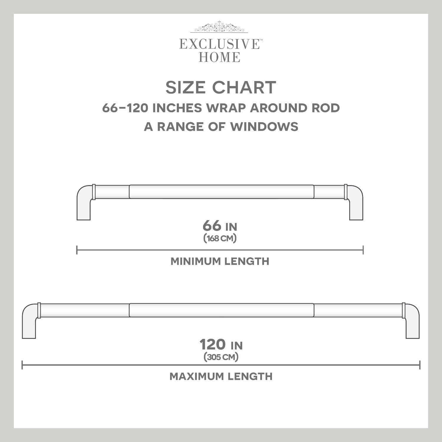 Exclusive Home Hyde Wrap Around Curtain Rod, Adjustable