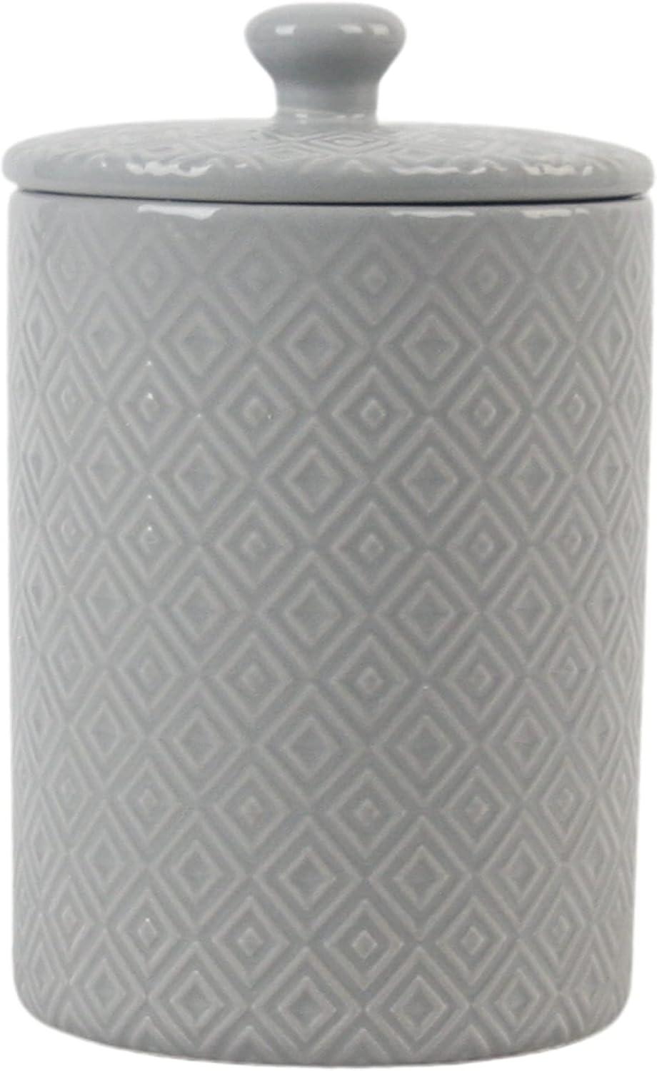 Diamond Gray Ceramic 3-Piece Kitchen Canister Set