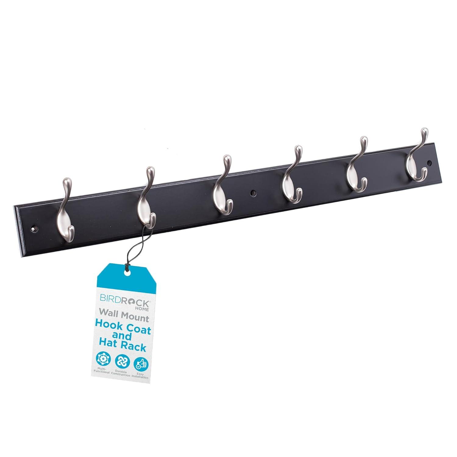 BirdRock Home Oval Hook Coat and Hat Rack - 6 Hooks